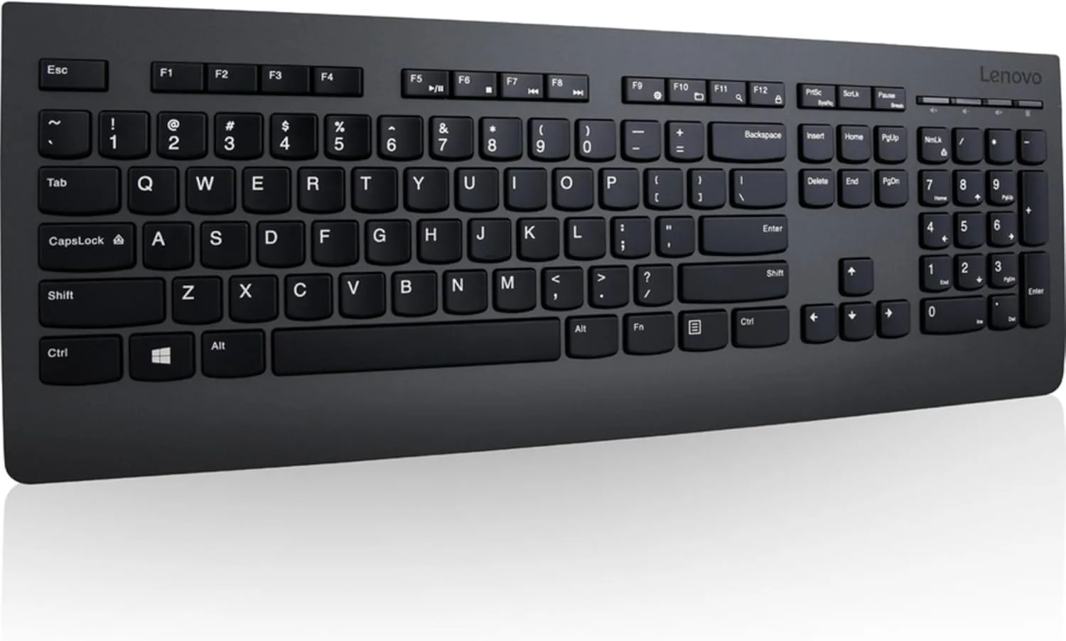 Lenovo Professional Wireless Keyboard and Mouse Combo, 2.4 GHz USB Wireless Receiver, Full Size Ambidextrous Mouse
