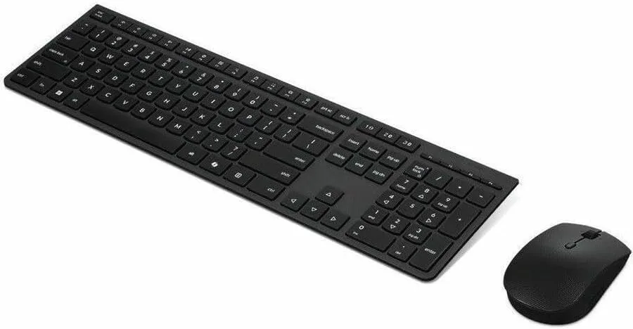 Lenovo Professional Wireless Rechargeable Combo Keyboard and Mouse -US English