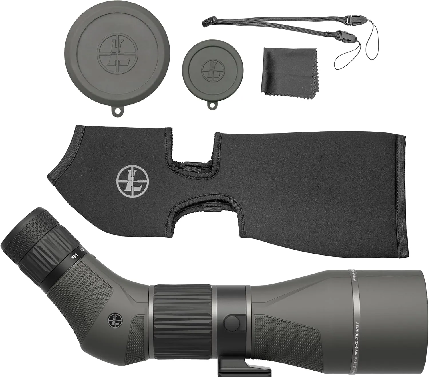 Leupold SX-5 Santiam HD 27-55x80 Spotting Scope Angled (185605)