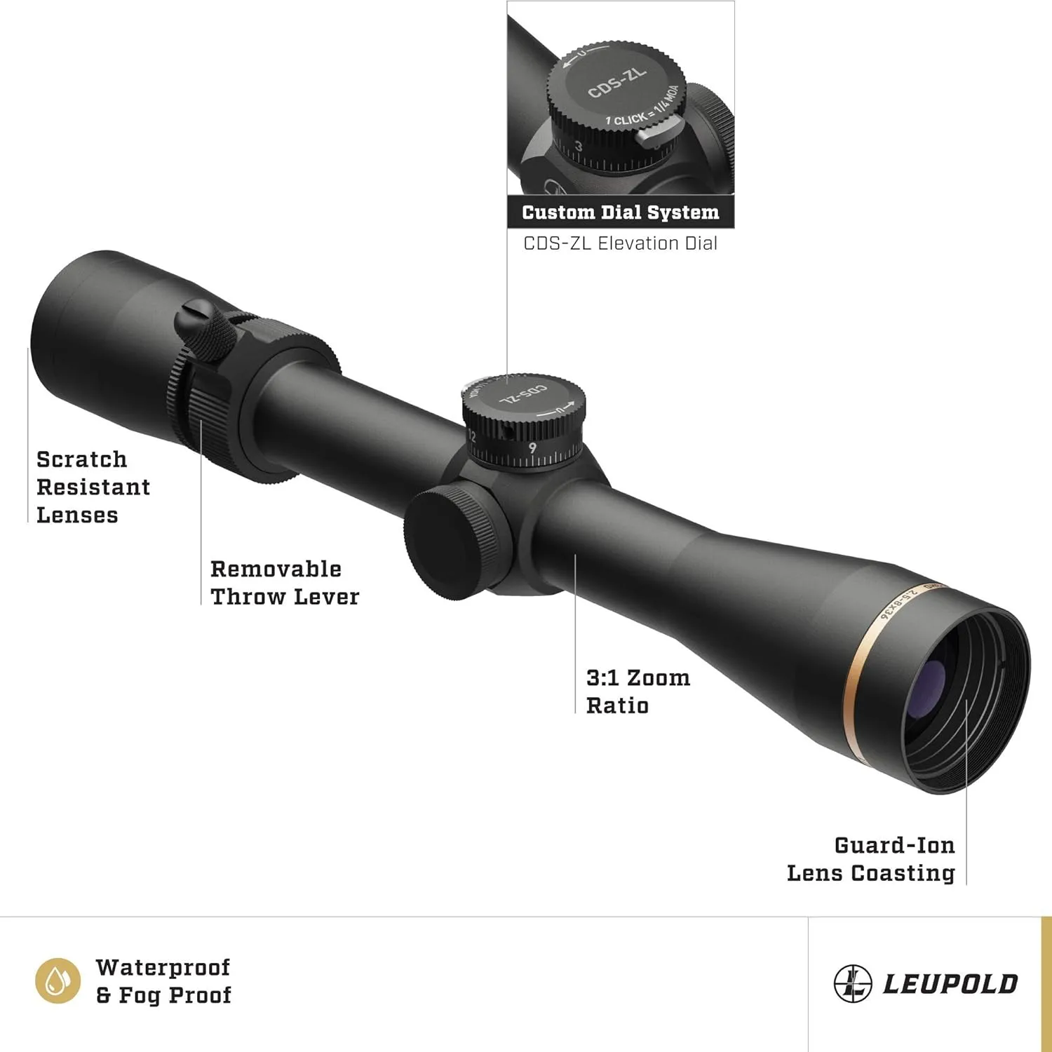 Leupold VX-3HD Riflescope with CDS-ZL ZeroLock Dial