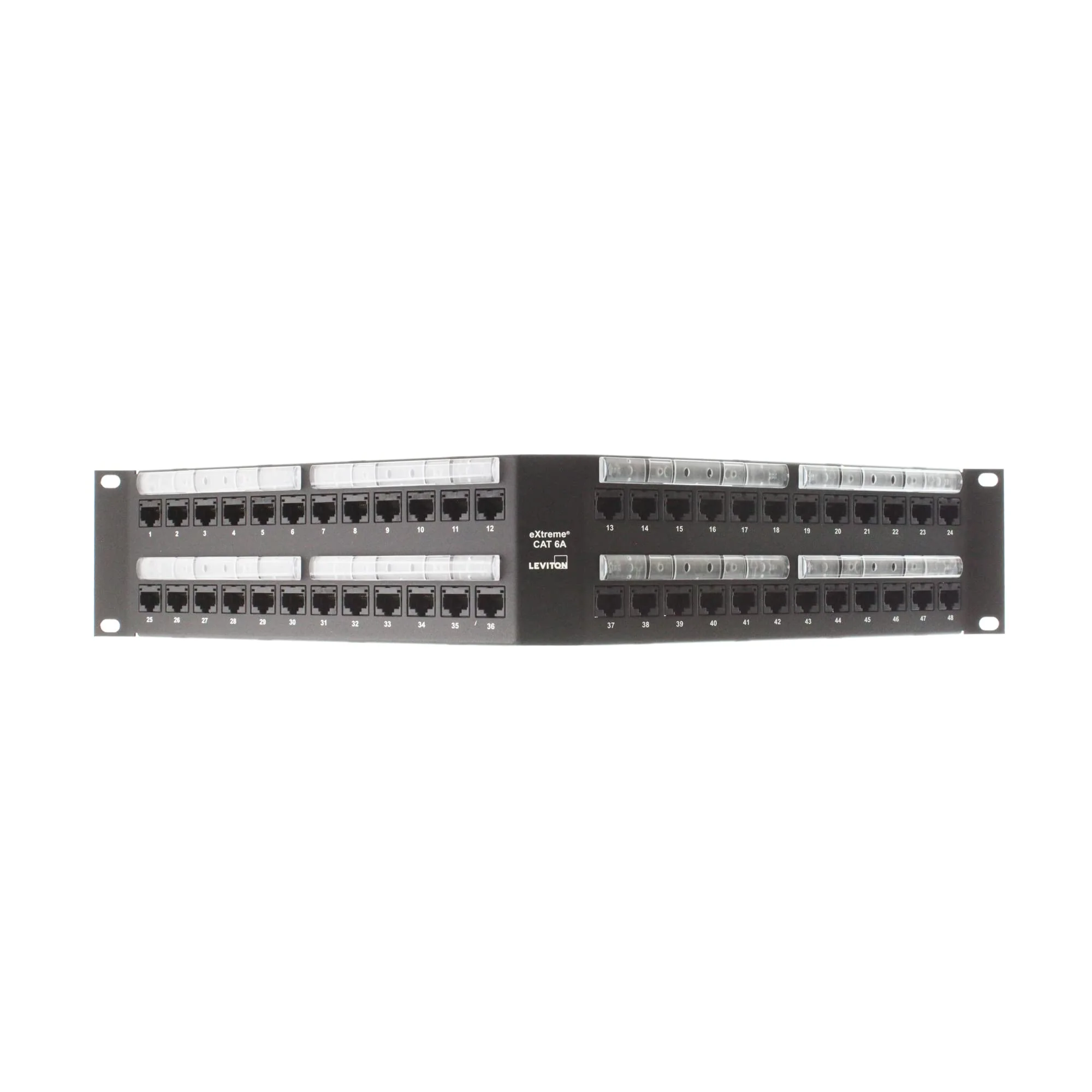 Leviton 6A587-U48 48P 2U CAT 6A ANG 110 Style Panel