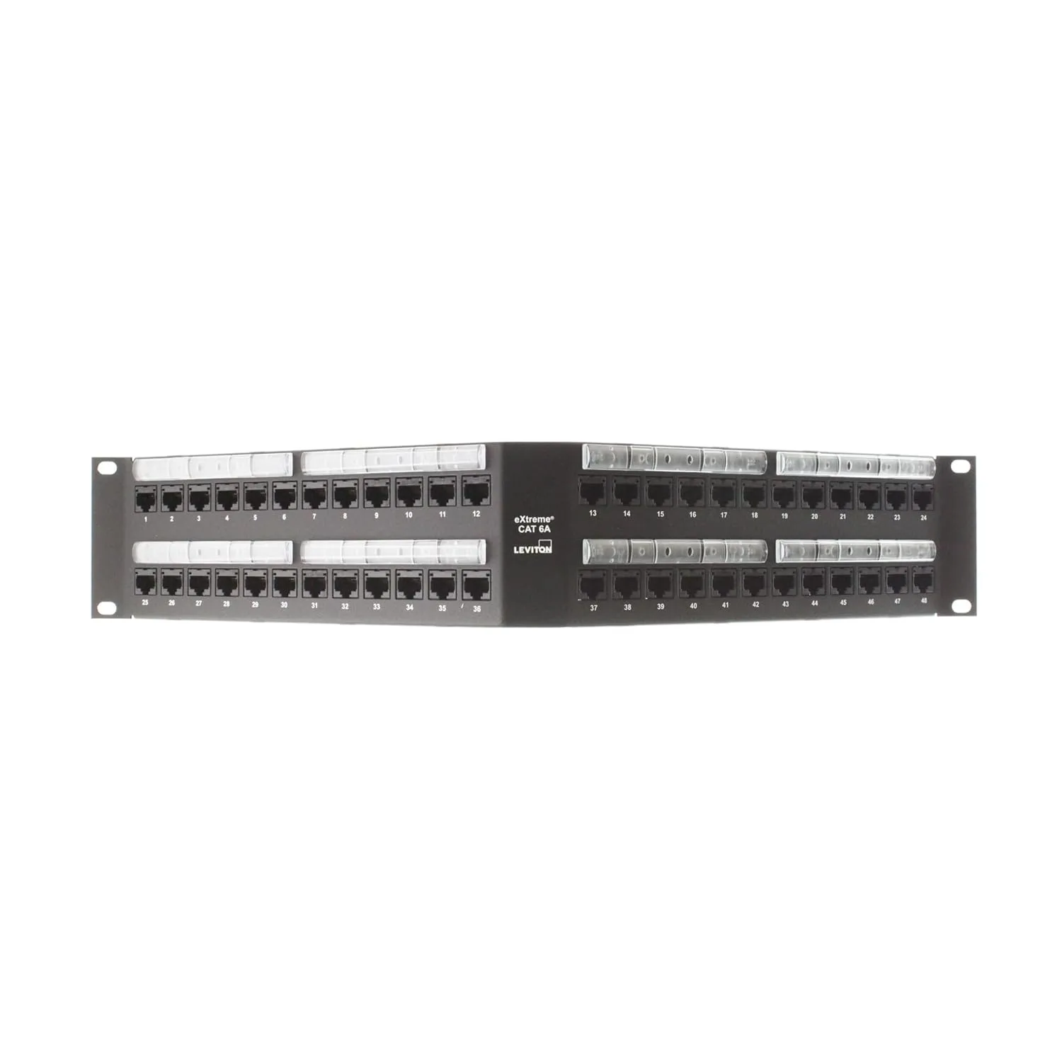 Leviton 6A587-U48 48P 2U CAT 6A ANG 110 Style Panel