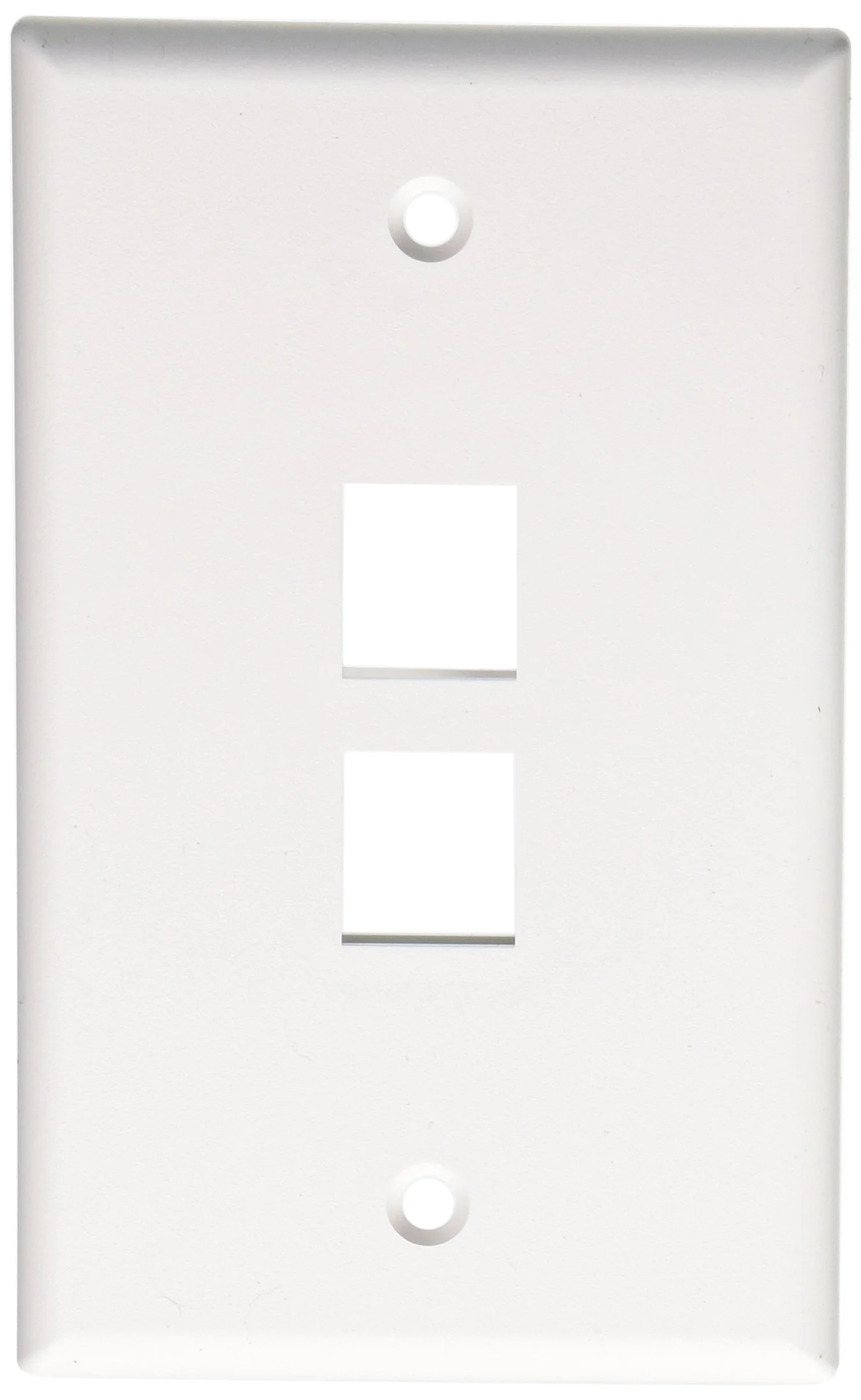Leviton Quickport Wallplate, Single Gang, 2-Port, 41080-2WP, White 1 Count (Pack of 1) 2-Port