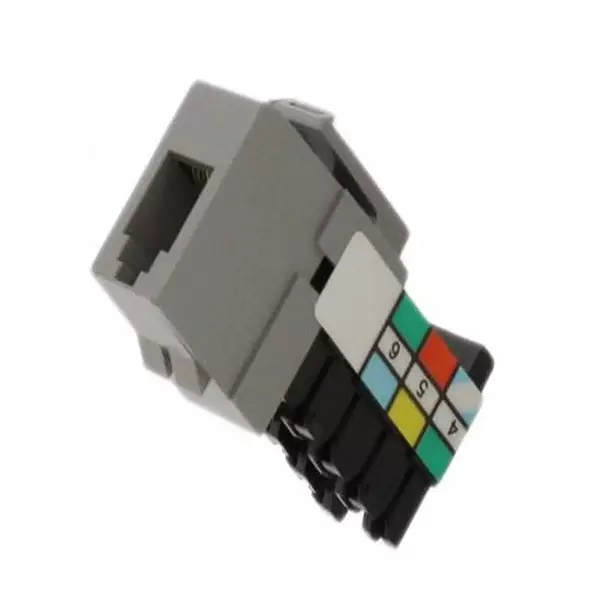 Leviton Voice Grade QuickPort Connector, 41106-RG6, Grey