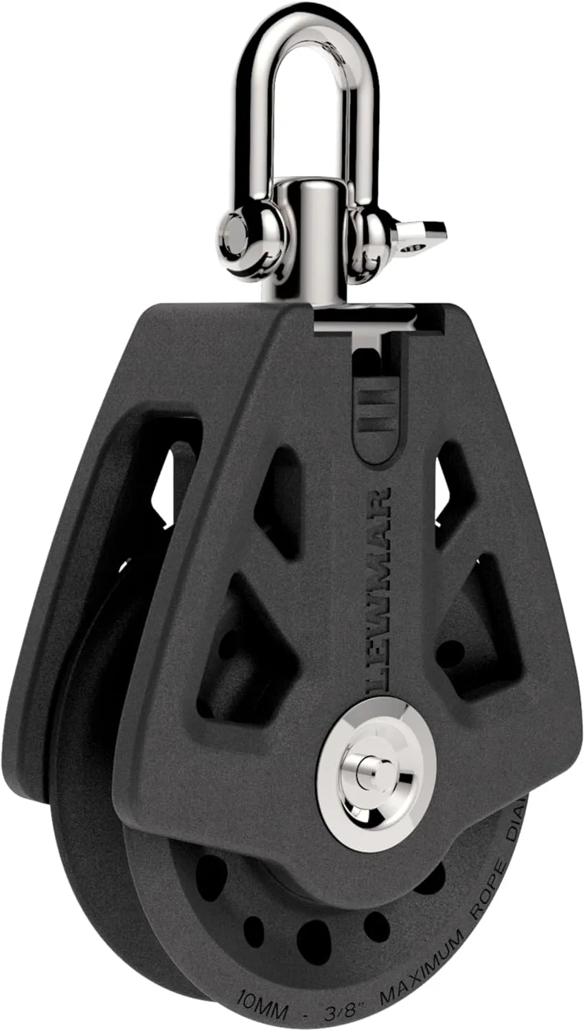 Lewmar 50mm Synchro Block Single, 990 lb WLL - 29925001BK