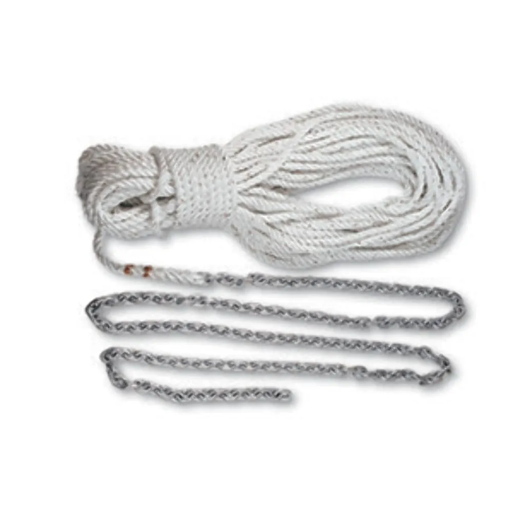LEWMAR Anchor Rode 15' 1/4" G4 Chain 200' 1/2" Rope & 5/16" Shackle