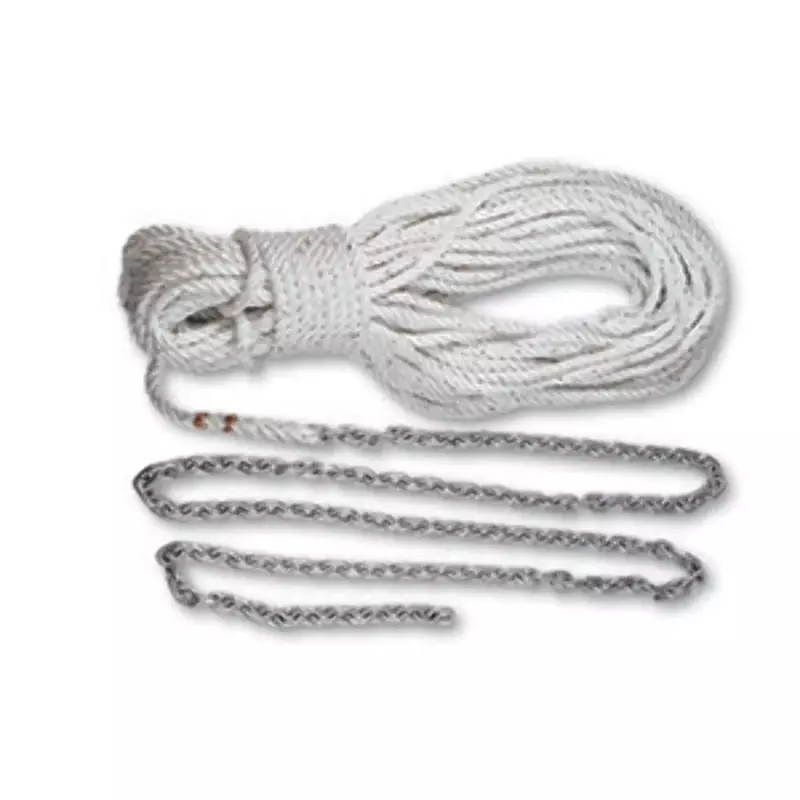 LEWMAR Anchor Rode 15' 1/4" G4 Chain 200' 1/2" Rope & 5/16" Shackle
