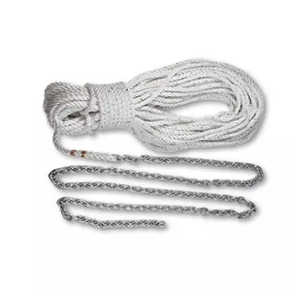 LEWMAR Anchor Rode 15' 1/4" G4 Chain 200' 1/2" Rope & 5/16" Shackle
