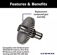LEWMAR Generation 3 Pro-Series Gears & Shaft Kit