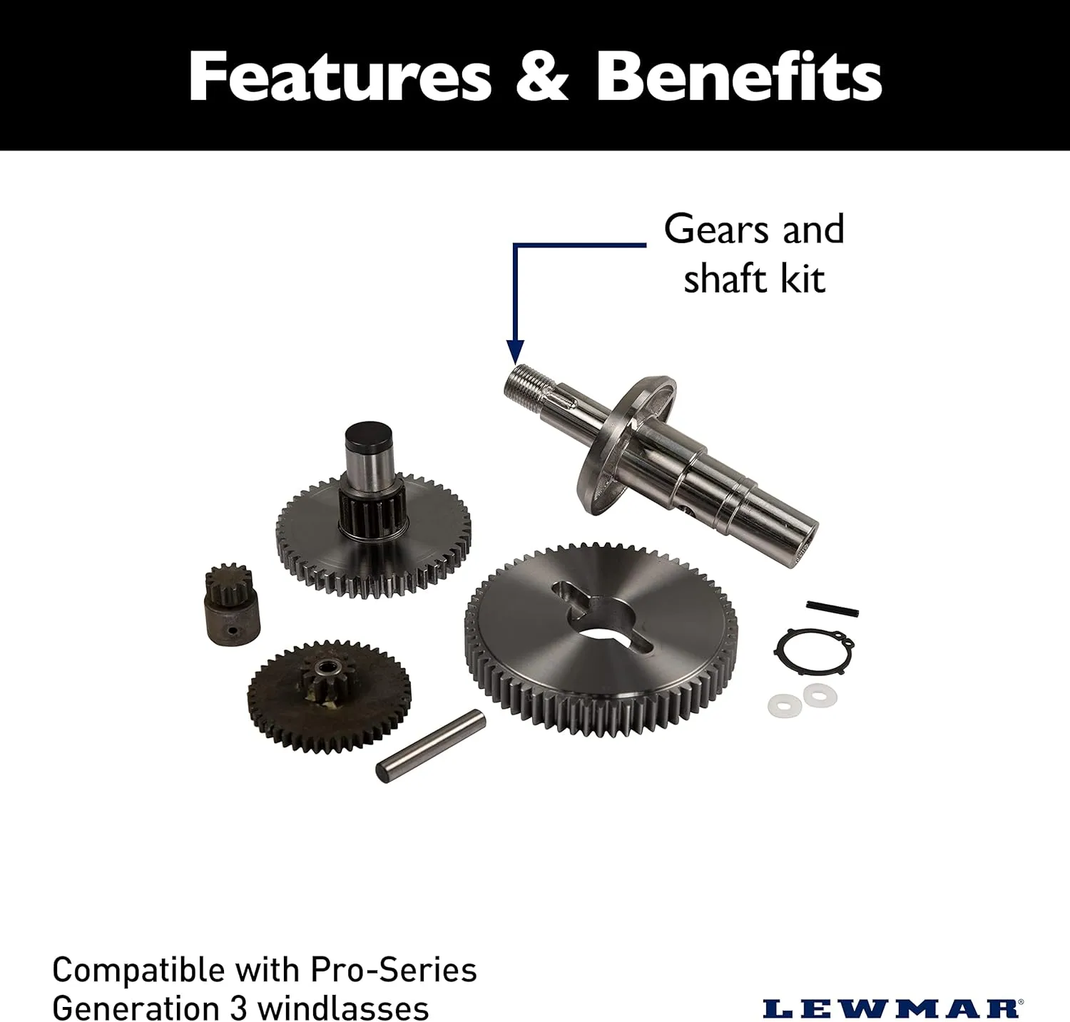 LEWMAR Generation 3 Pro-Series Gears & Shaft Kit