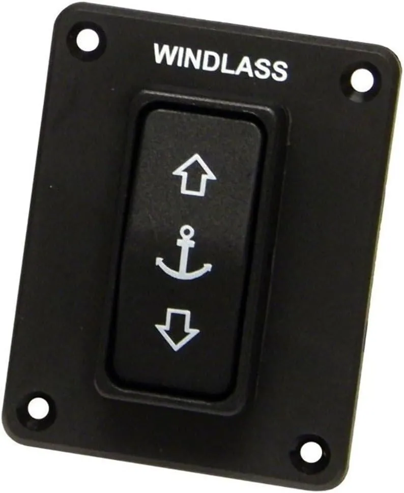 Lewmar Guarded Rocker Switch for Controlling Up/Down Function of Boat Anchor Windlasses, 12/24-Volt DC, 5-Amp - 2020201443