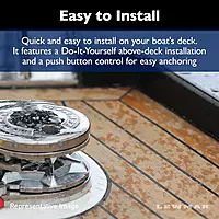 Lewmar Pro Sport 550 12V Windlass for 1/4" G4 Chain, Manual Freefall, Maximum Pull 550 lbs., Port Side Mounted Gypsy, for Boats 20'-30' - 2020201167