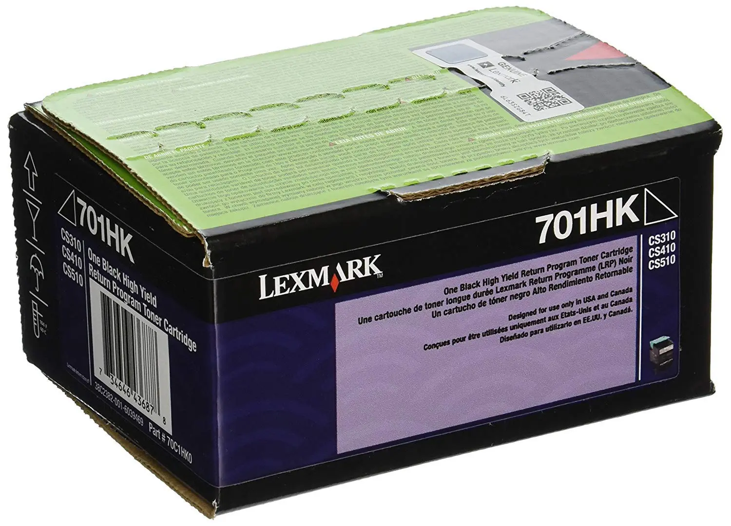 Lexmark 70C1HK0 Black High Yield Return Program Toner