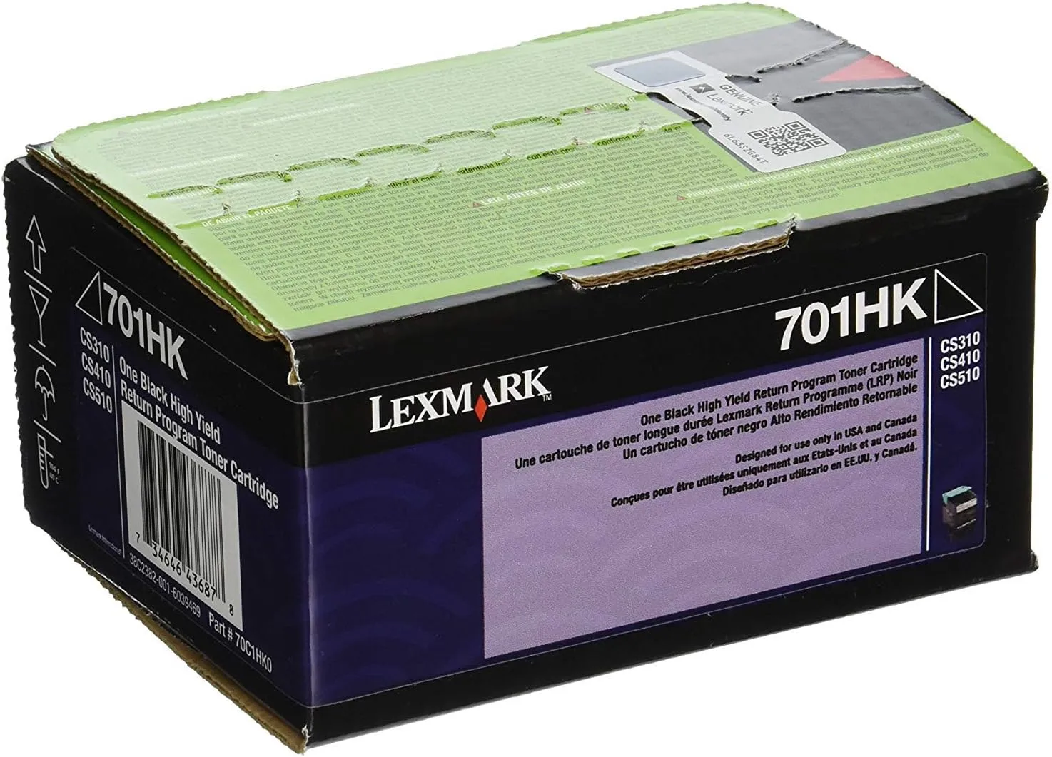 Lexmark 70C1HK0 Black High Yield Return Program Toner