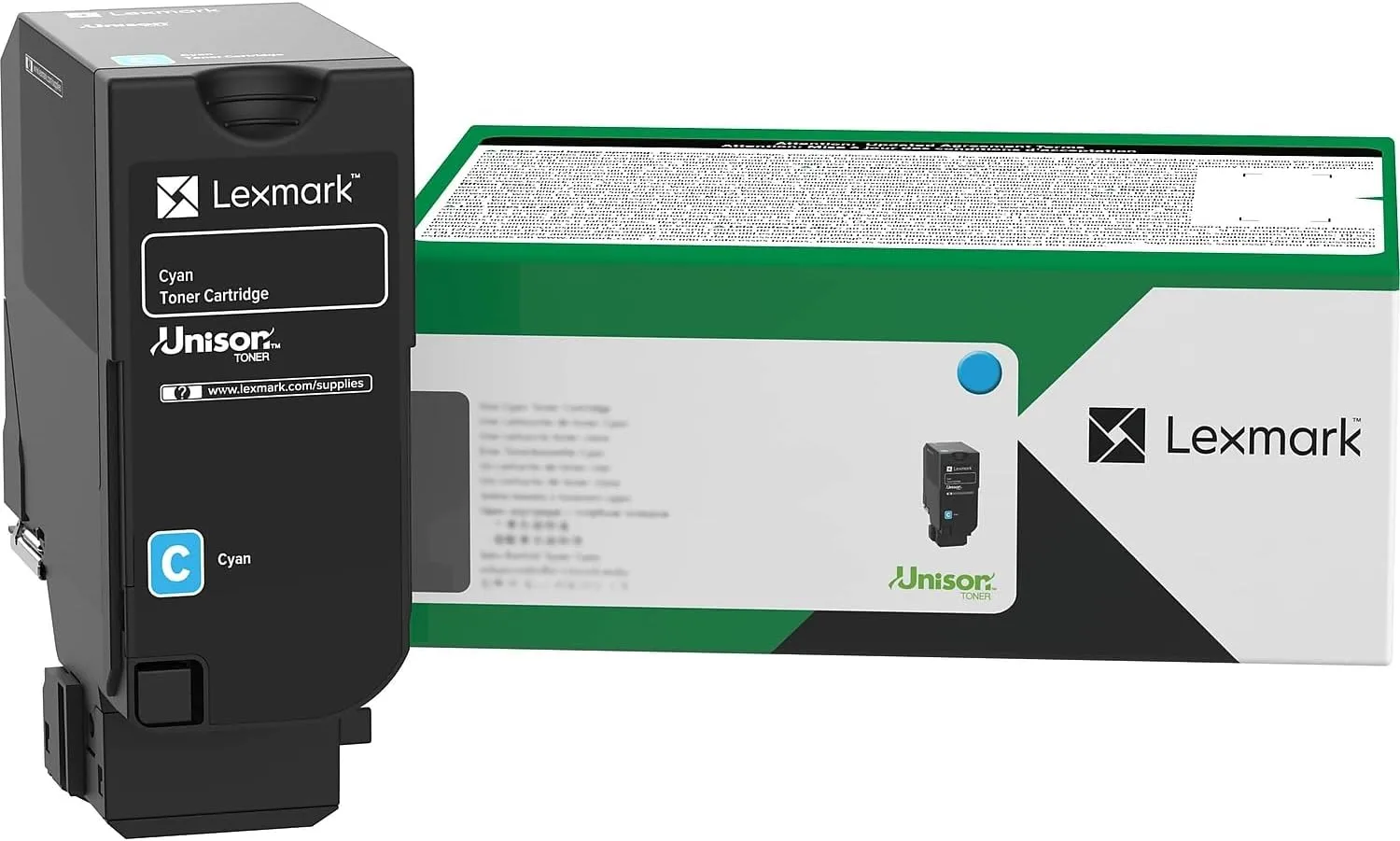 Lexmark 71C1XC0 Cyan Return Program Toner Cartridge - 12,500 Yield