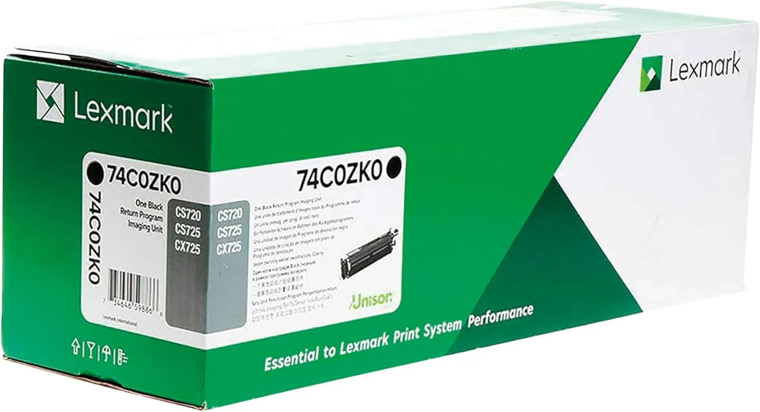 Lexmark 74C0ZK0 CS720, CS725, CX725 Black Return Program Imaging Unit Toner