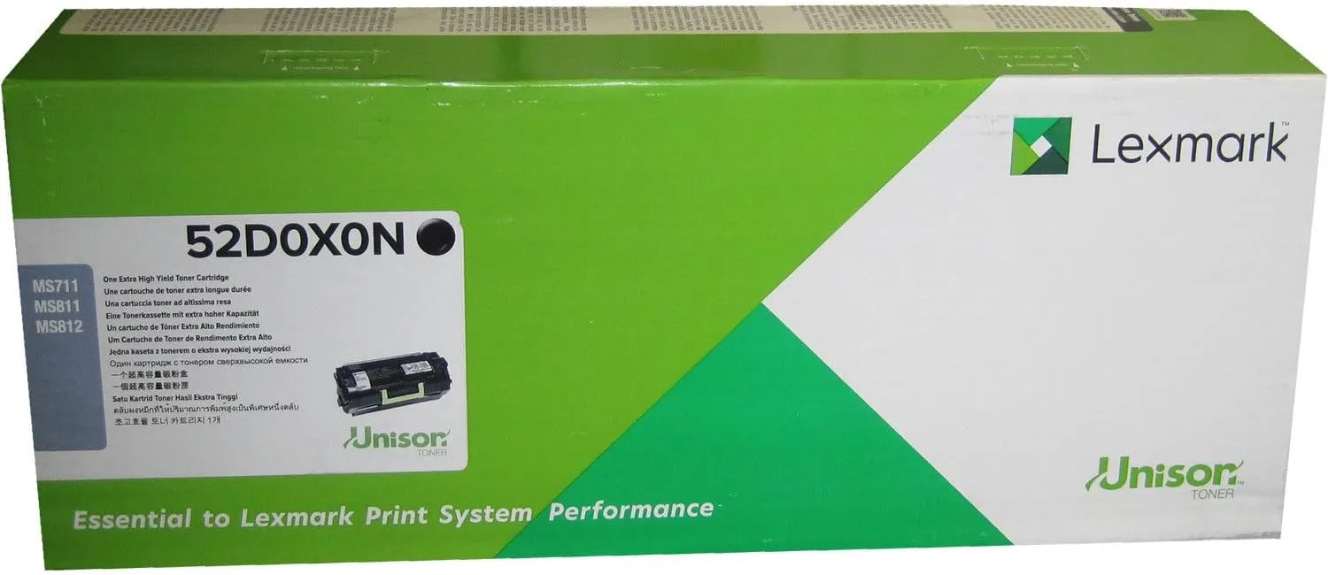 Lexmark Extra High Yield Toner Cartridge - Black - 52D0X0N