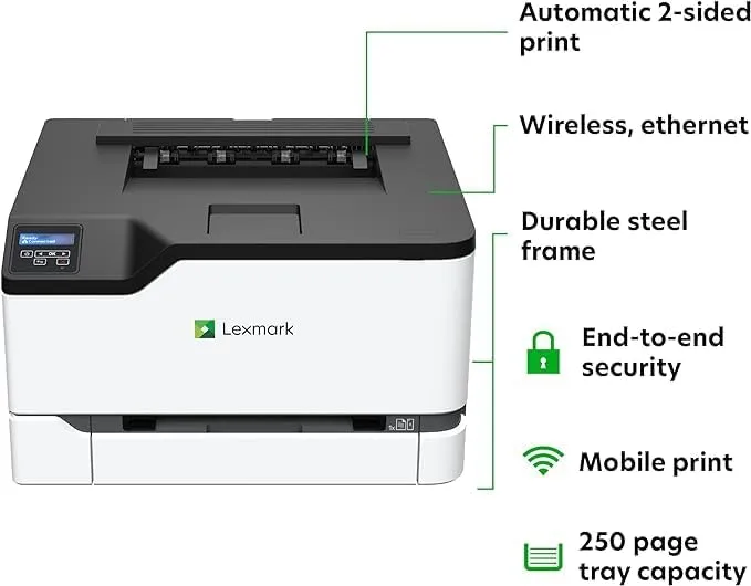 Lexmark CS331dw Color Laser Printer with Ethernet & Wireless (40N9020)
