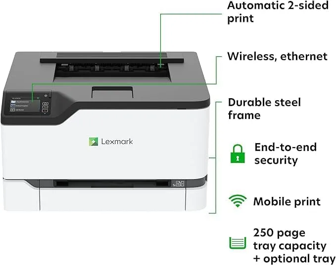 Lexmark CS431dw Color Laser Printer with 2.8 inch Touchscreen, Wireless & Duplex