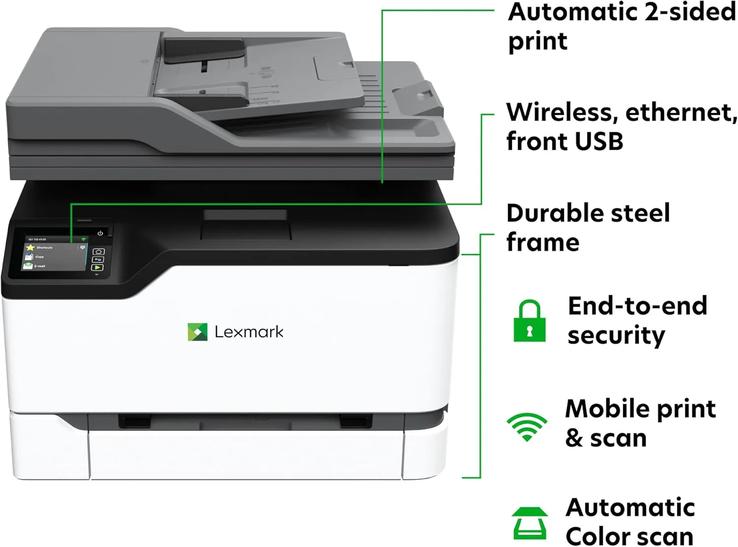 Lexmark CX431adw Color All-in-One Laser Printer (Wireless, Duplex)