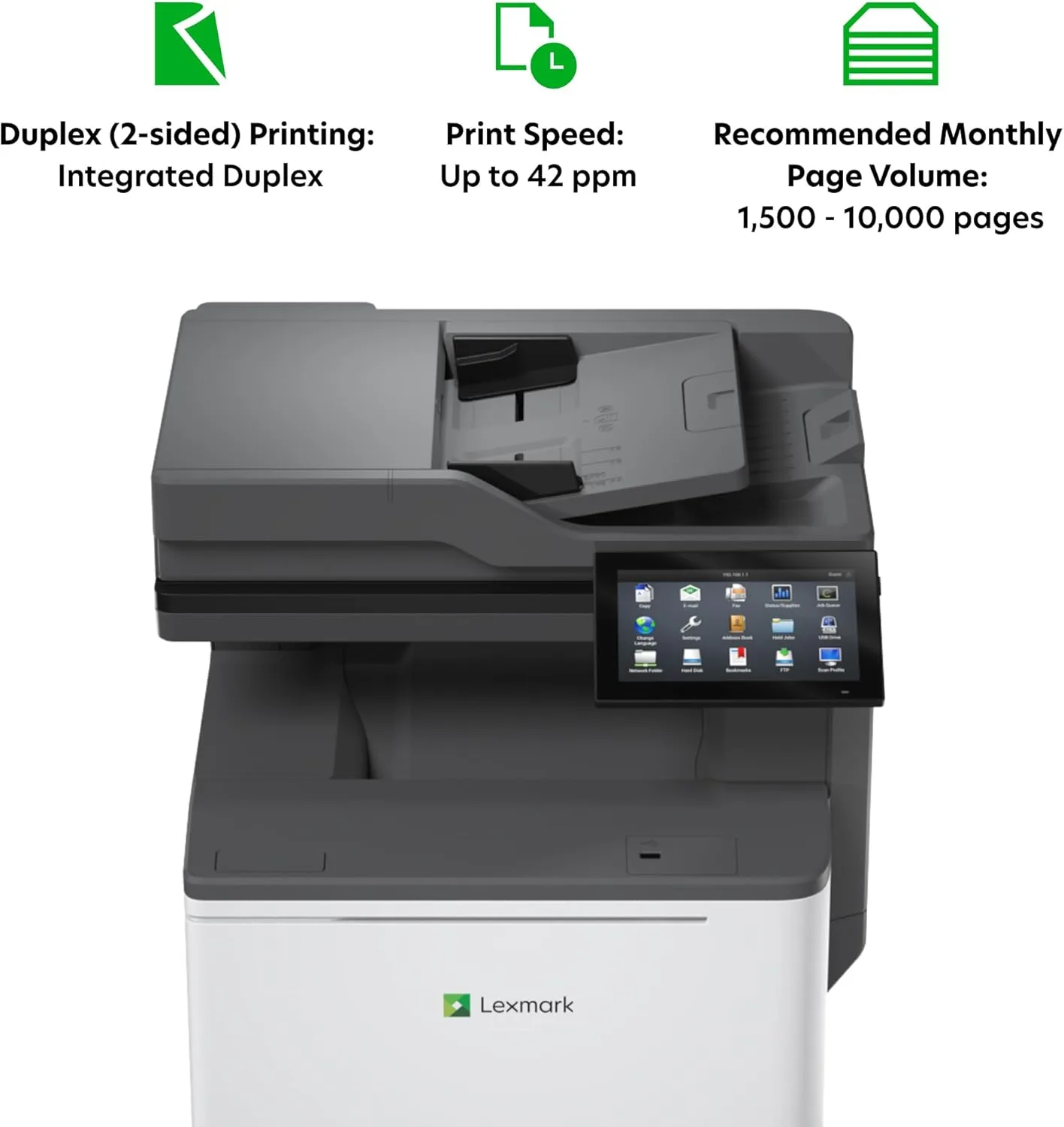 Lexmark CX635adwe MFP Color Laser Printer with Touch Screen