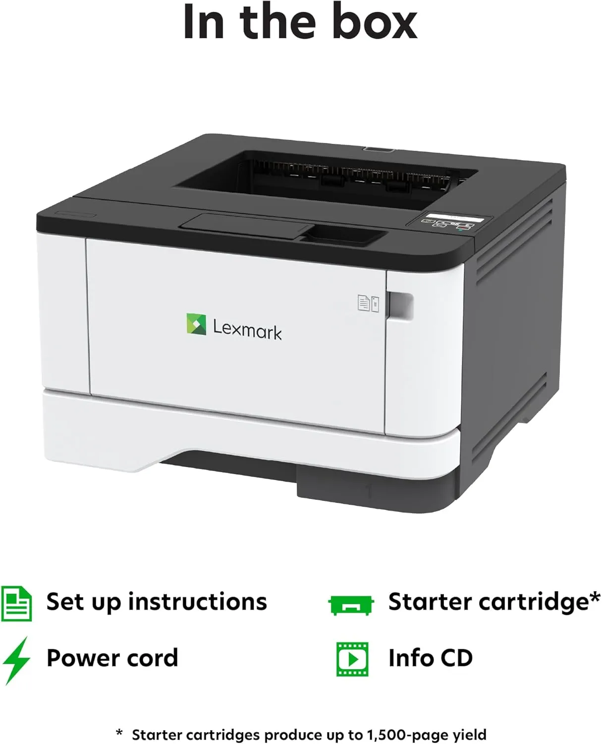 Lexmark MS331dn Black and White Laser Printer, with Ethernet & Automatic Two-Sided Printing, Office Printer (3-Series)(29S0000)