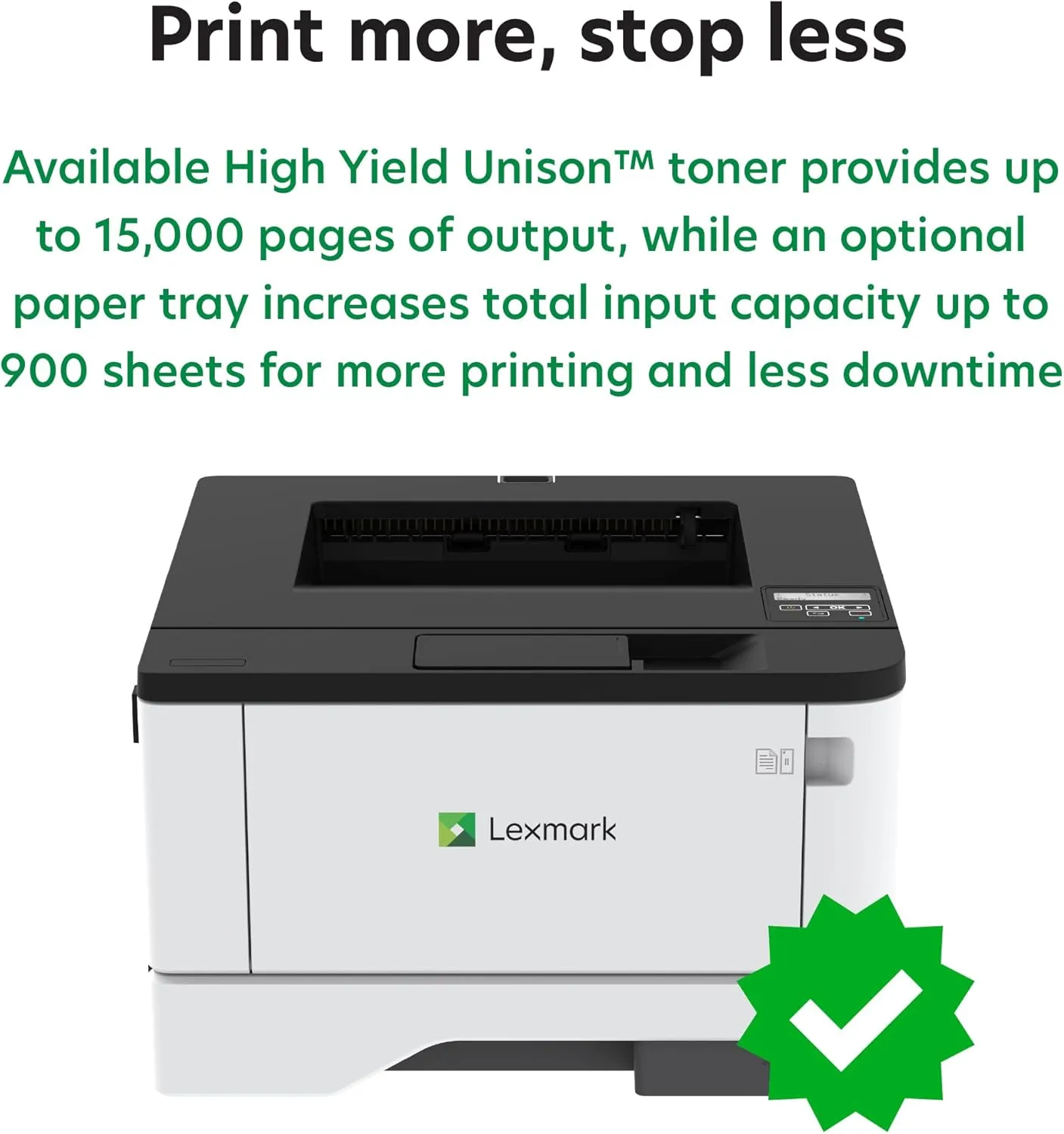 Lexmark MS331dn Black and White Laser Printer, with Ethernet & Automatic Two-Sided Printing, Office Printer (3-Series)(29S0000)