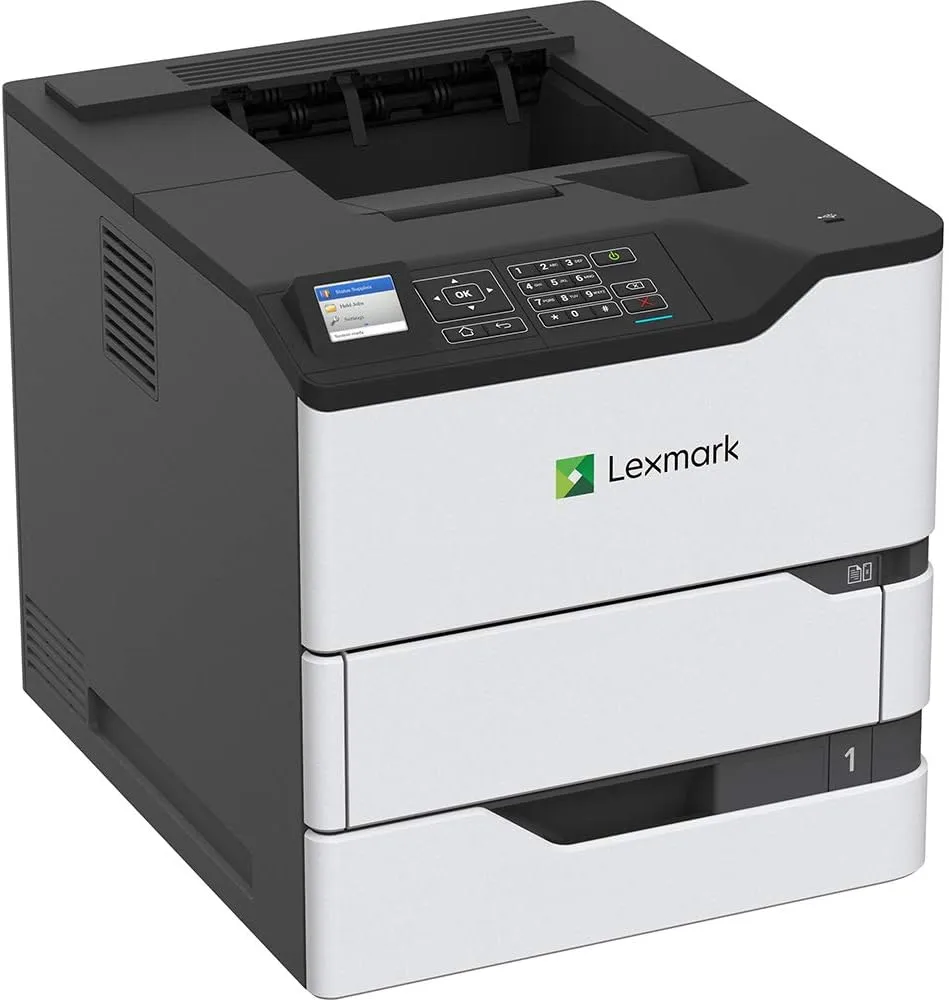 Lexmark MS821dn Monochrome Laser Printer - 55 ppm, Duplex, 2.4-inch LCD
