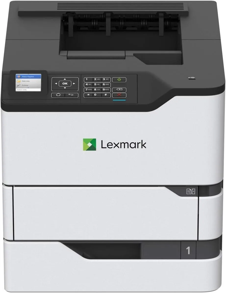 Lexmark MS821dn Monochrome Laser Printer - 55 ppm, Duplex, 2.4-inch LCD