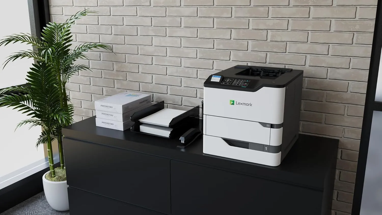 Lexmark MS825dn Monochrome Laser Duplex (2-Sided) Printing with Integrated Duplex, Print Speed of up to 70 ppm and Recommended Monthly Page Volumes of 5000-100000 Pages(50G0300)