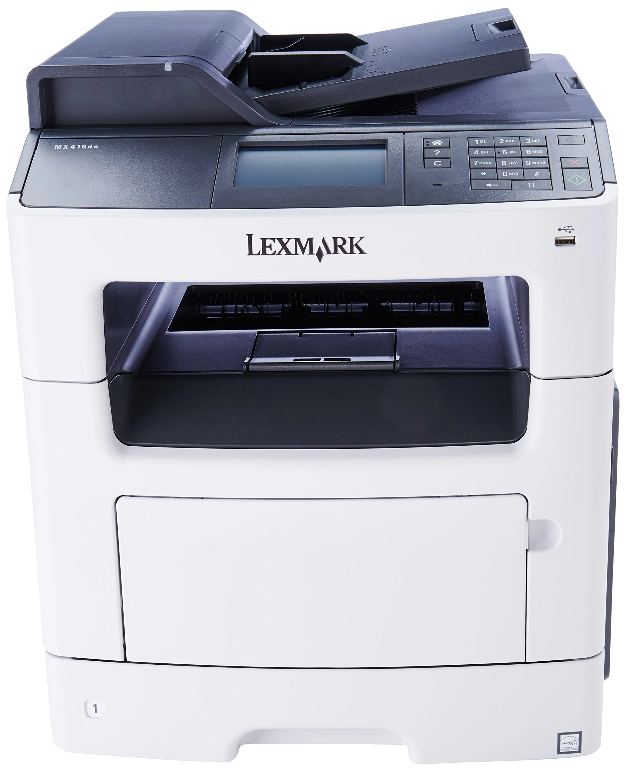 Lexmark MX410de Monochrome All-in-One Laser Printer, Network Ready, Duplex
