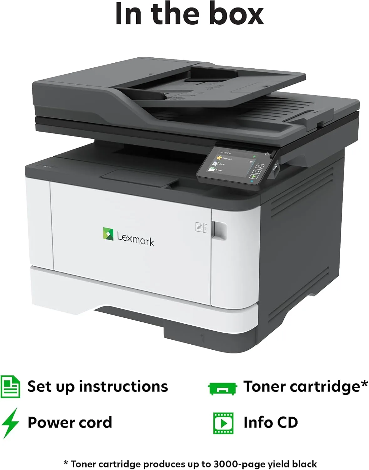 Lexmark MX431adw Laser Monochrome MFP Printer with Touchscreen