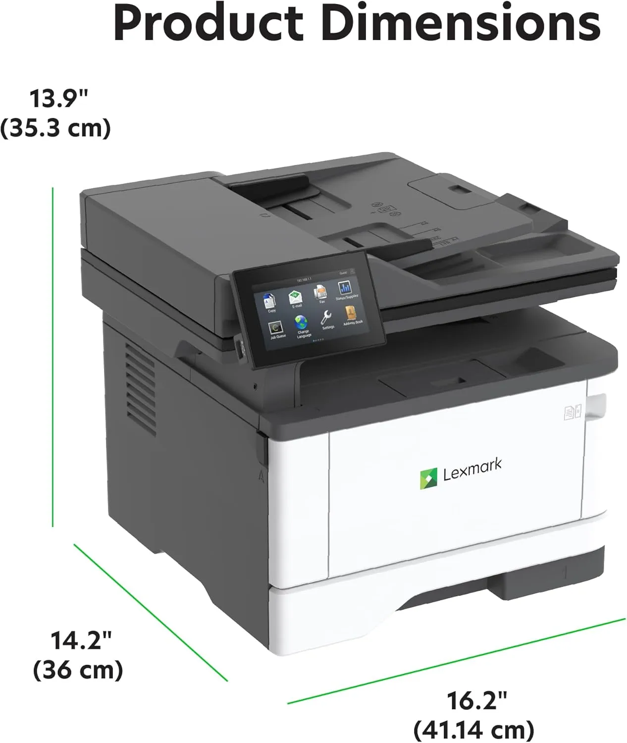 Lexmark MX432adwe Monochrome Laser Printer, Integrated Duplex, Up to 42 ppm