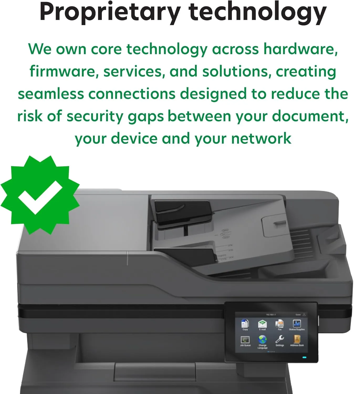 Lexmark MX532adwe Monochrome Laser Printer, Duplex, 4.3-inch Color Touch Screen