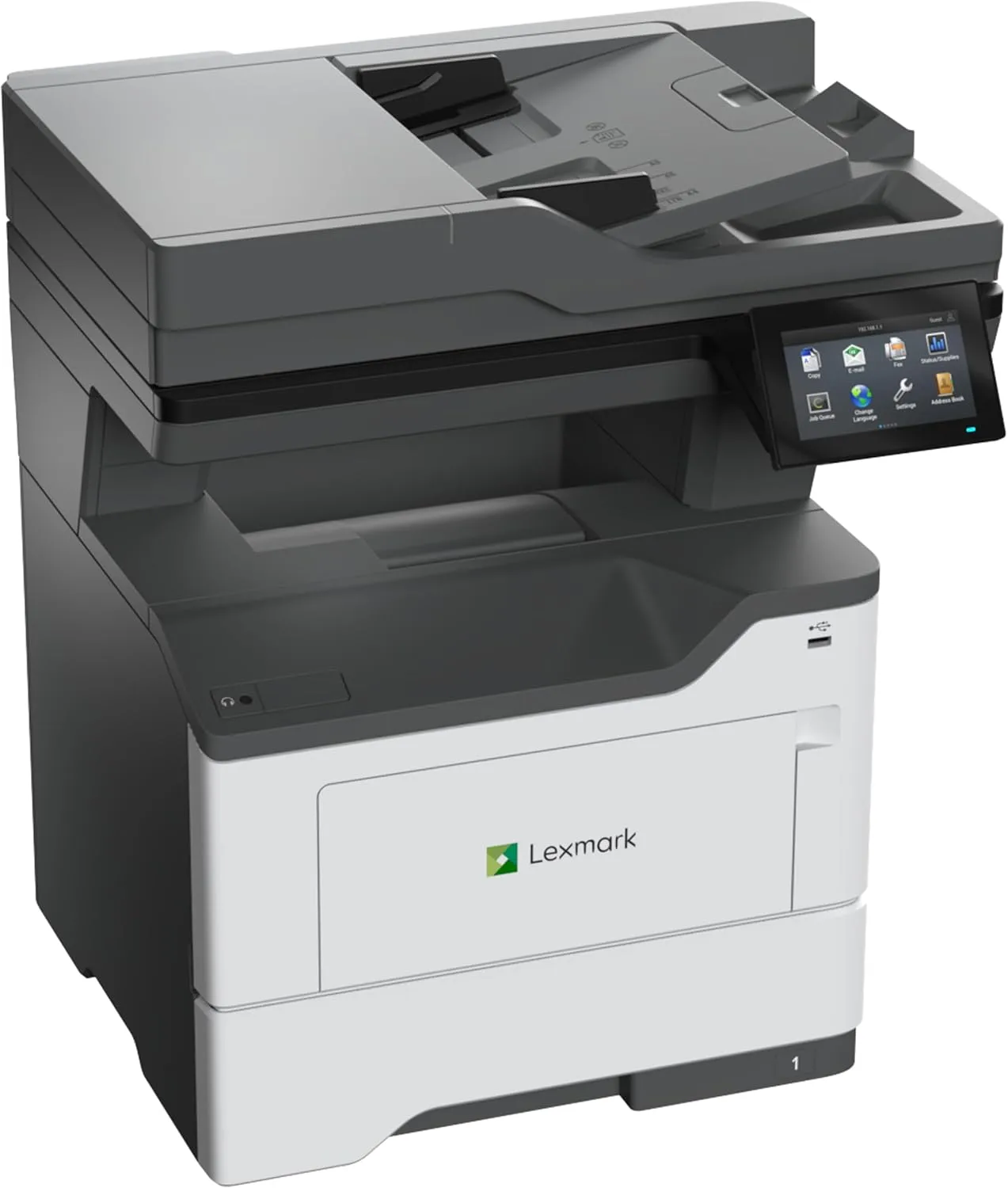 Lexmark MX532adwe Monochrome Laser Printer, Duplex, 4.3-inch Color Touch Screen