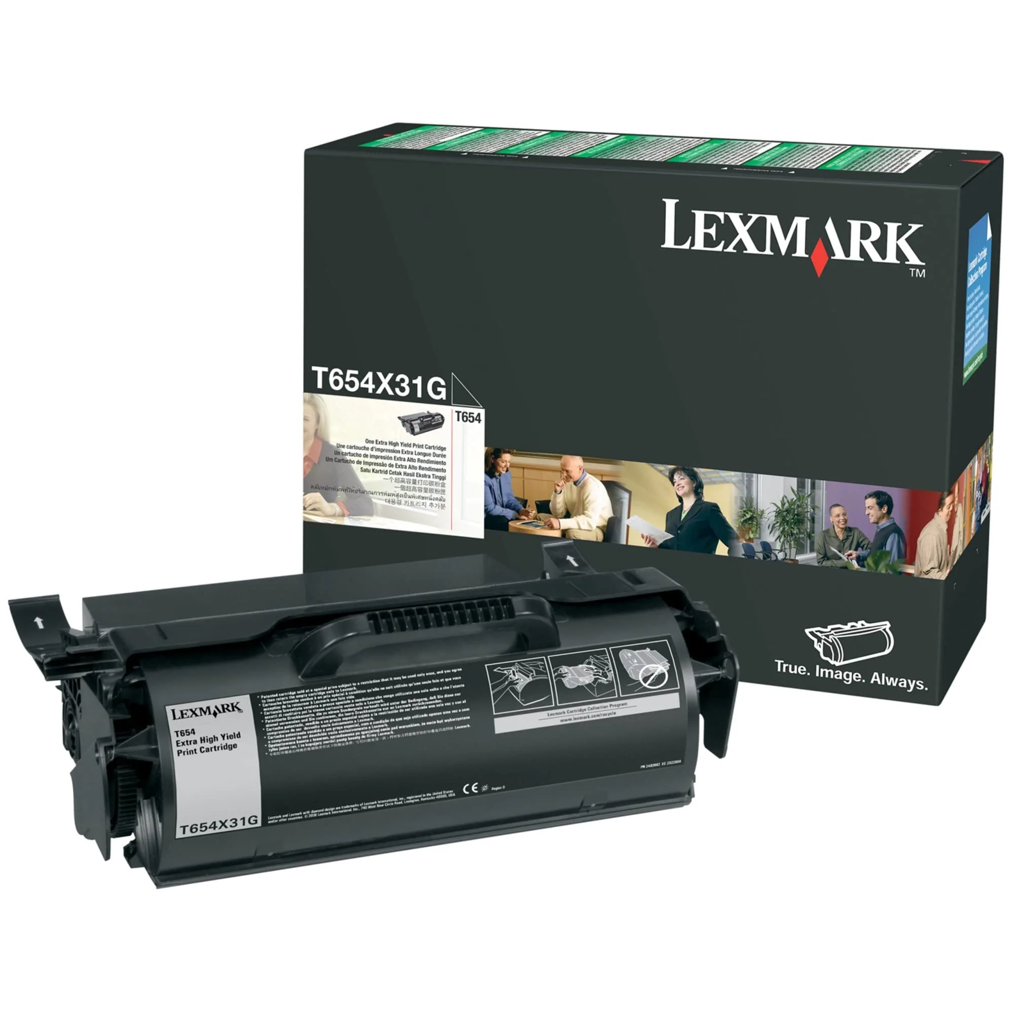 Lexmark T654X31G Extra High-Yield Black Toner Cartridge