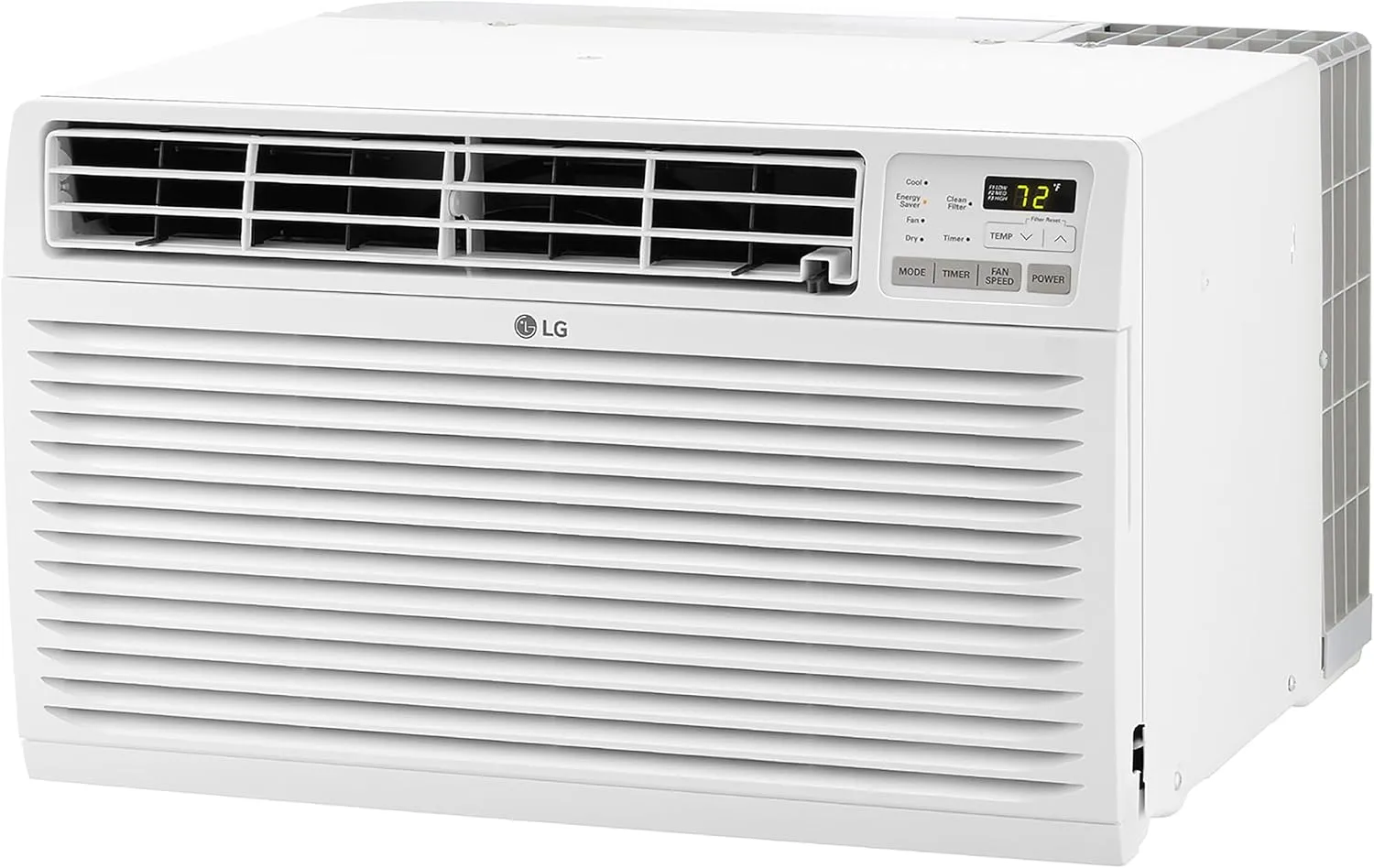 LG 9,800 BTU Through-the-Wall Air Conditioner, Cools 450 Sq.Ft., Electronic Control with Remote, Supplemental Heat, 230/208V