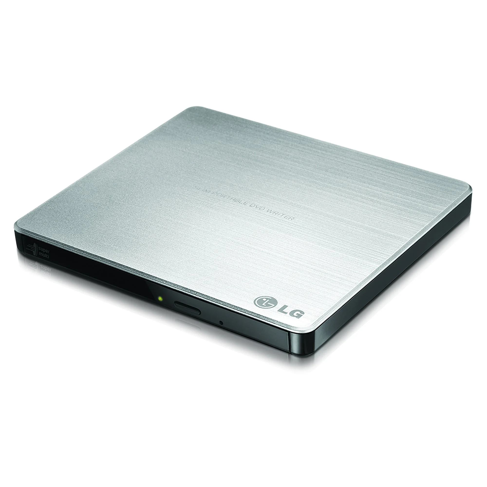 LG GP60NS50 Ultra-Slim Portable External DVD+/-RW Drive, Silver