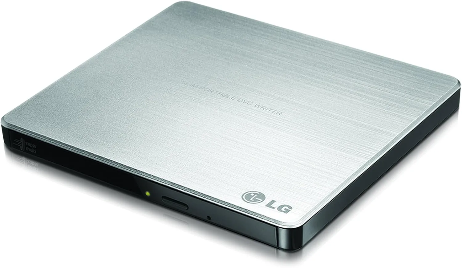 LG GP60NS50 Ultra-Slim Portable External DVD+/-RW Drive, Silver
