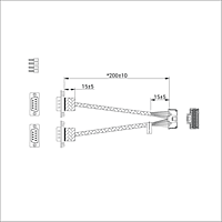 Dual COM Port Serial Cable for ECM-ADLN/ECM-TWL SBC