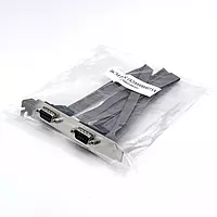 Dual DB9 Serial Ports Cable with Bracket