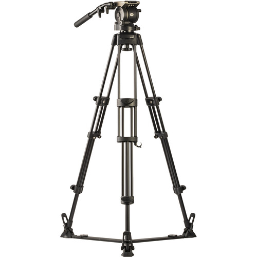 Libec HS-350M Tripod System with H35 Head, Mid-Level Spreader, Rubber Feet & Case