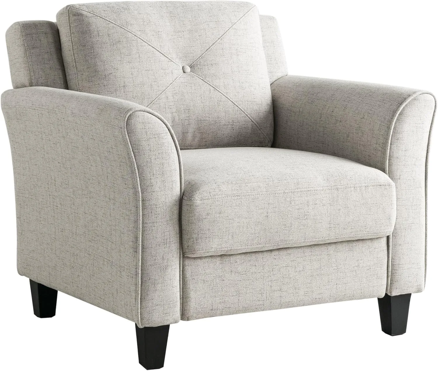 LIFESTYLE SOLUTIONS Hanson Microfiber Chair With Curved Arms