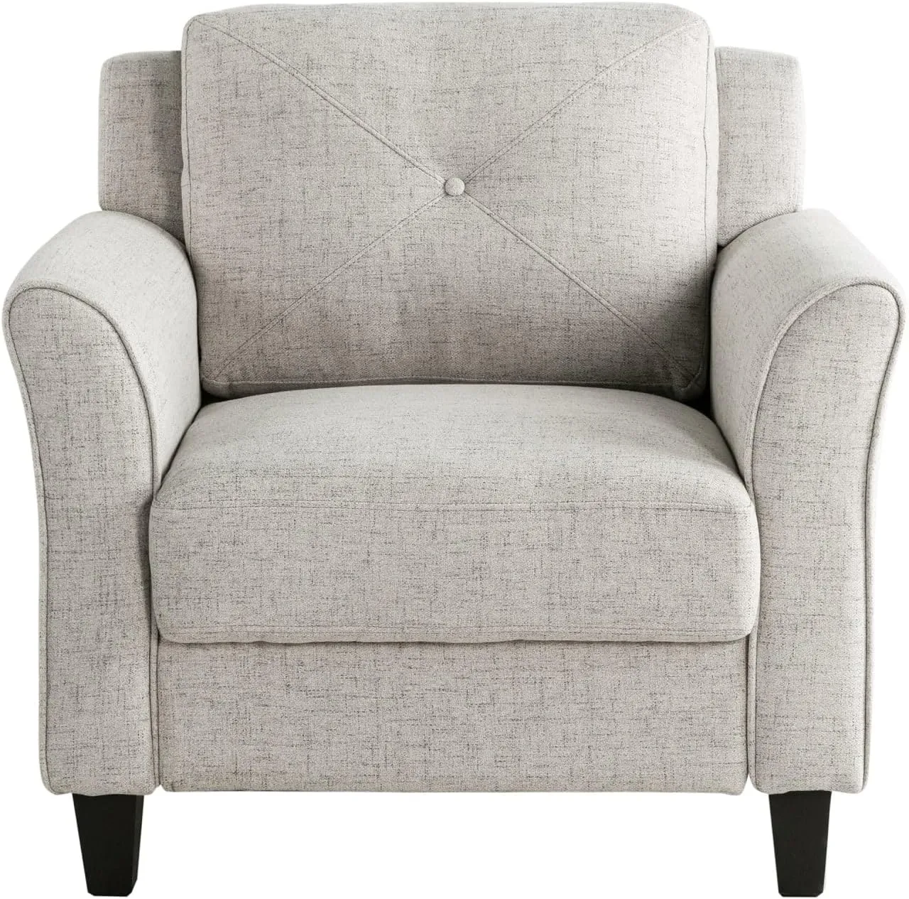 LIFESTYLE SOLUTIONS Hanson Microfiber Chair With Curved Arms