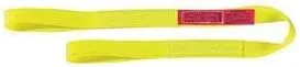 Liftex Eye and Eye Type 3 Nylon Web Sling, 2 in W, 4 ft L, 2-Ply, Yellow (439-EE292x4ND) Each