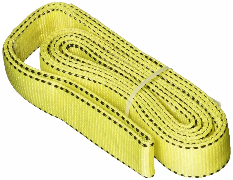 Liftex EE292x6ND Pro-Edge Web Slings, Eye to Eye, Polyester Domestic, 2" x 6', Yellow