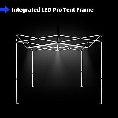 10ft x 10ft Light Up Aluminum Tent Frame