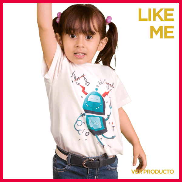 Camiseta Blanca ¡Like a boy, like a girl, like me!