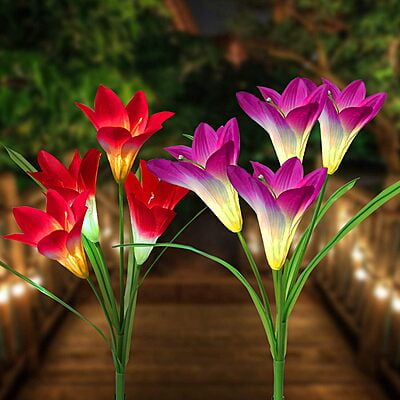 Lily Solar Flower Light - 7 Colour Changing Mode