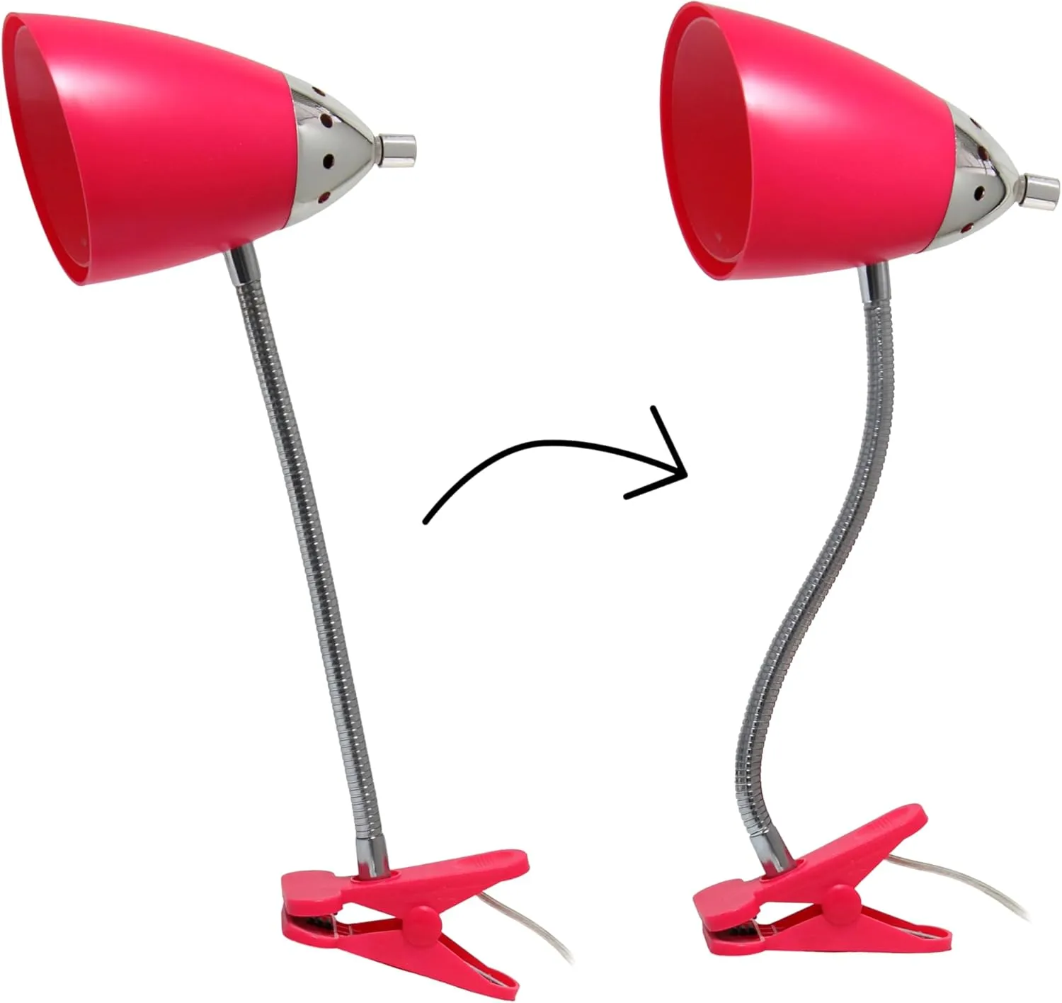 LIMELIGHTS Flossy Flexible Gooseneck Clip-On Desk Lamp